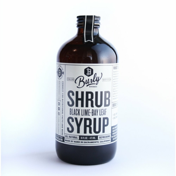 Burly Beverages - Black Lime-Bay Leaf Shrub Syrup 16oz