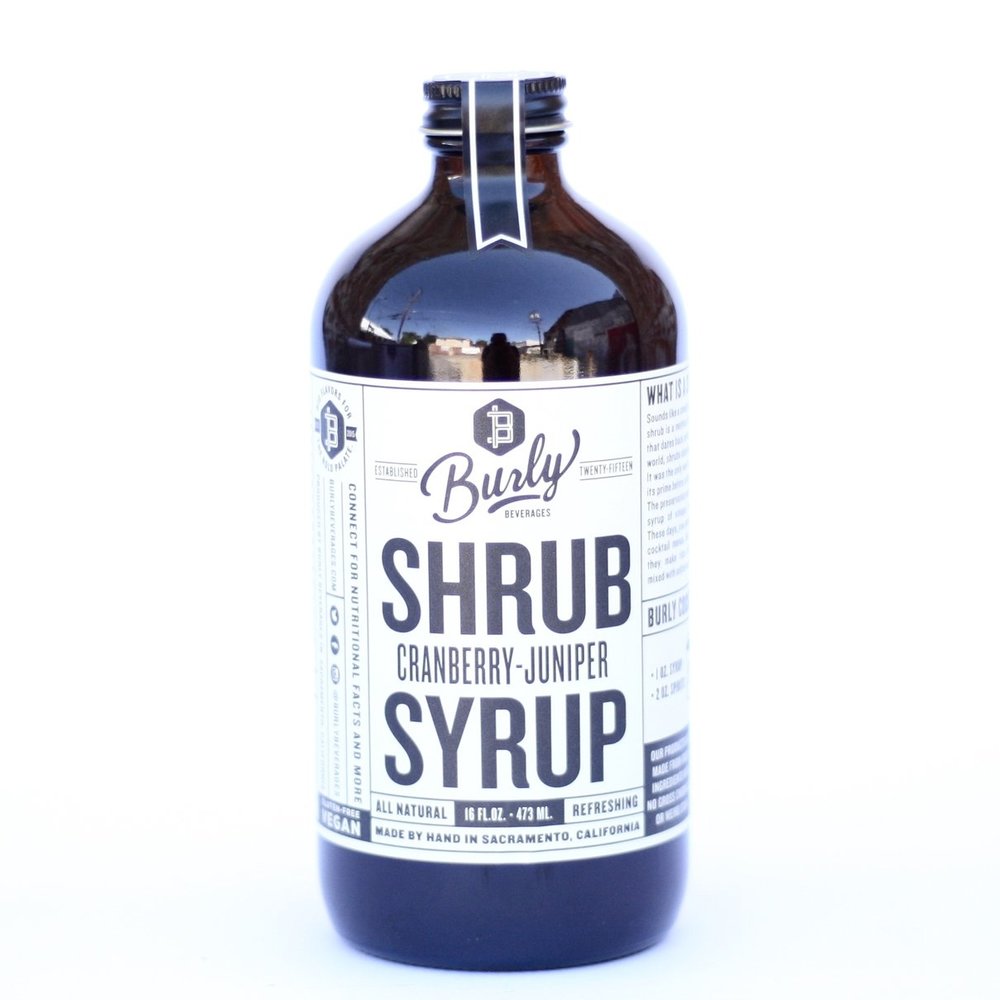 Burly Beverages - Cranberry-Juniper Shrub Syrup 16oz